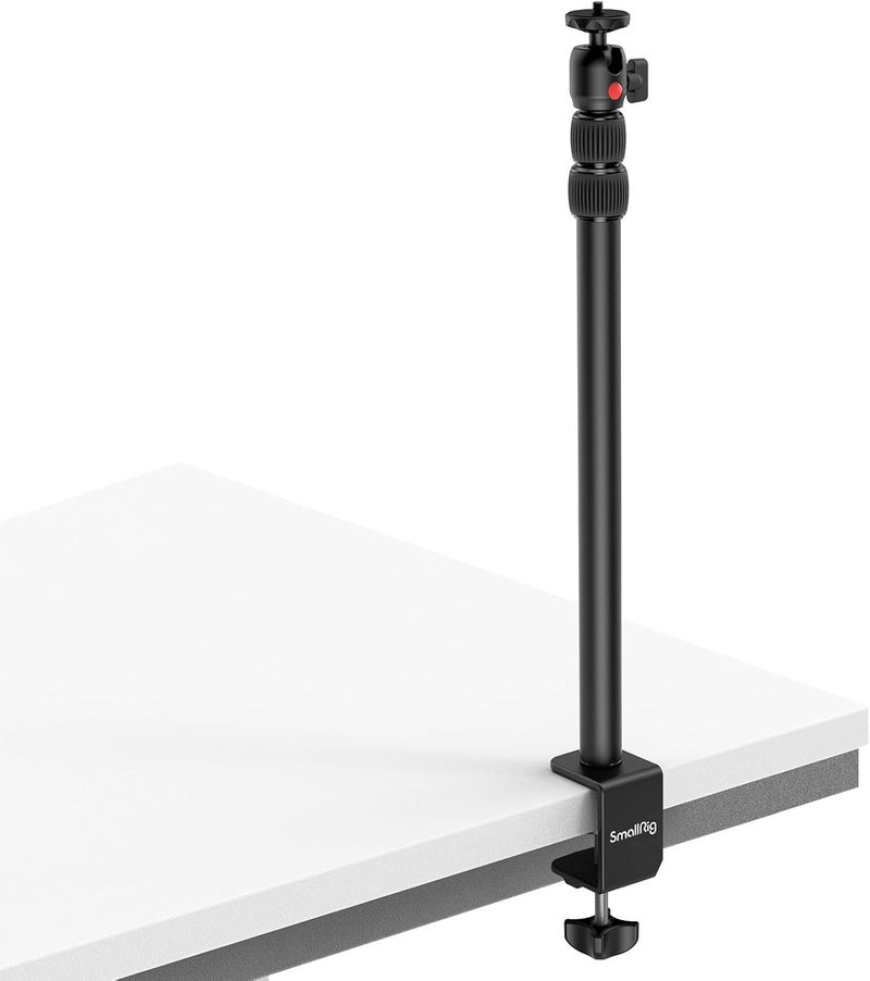 SMALLRIG Camera Desk Mount C Stand, 15"-35" Adjustable Desk Tripod Light Stand, Tabletop C Clamp for Webcam, DSLR Camera, Ring Light, Live Streaming, Photo Video Shooting - Image 1
